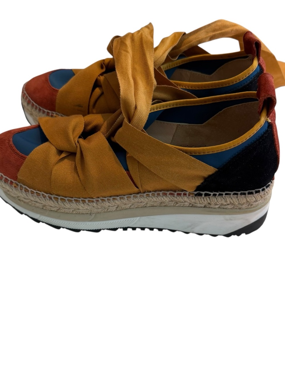 Free People Chapmin Multicolor Espadrille Platform Sneakers with Bow Accents - Picture 12 of 15